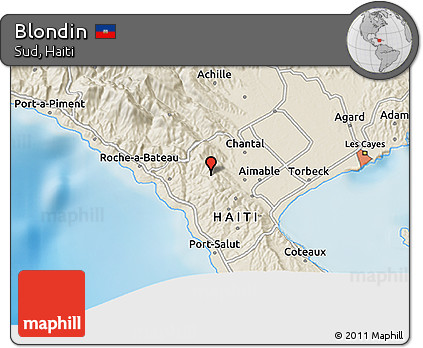Shaded Relief 3D Map of Blondin