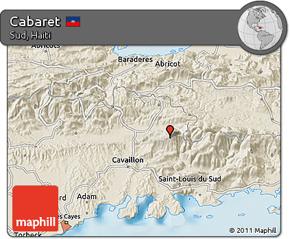 Shaded Relief 3D Map of Cabaret