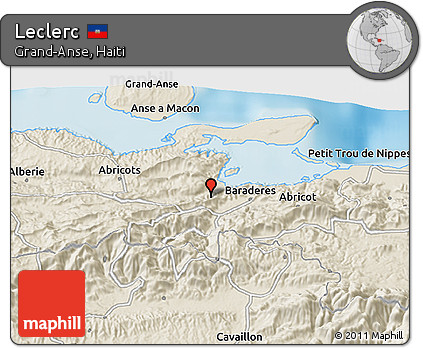 Shaded Relief 3D Map of Leclerc