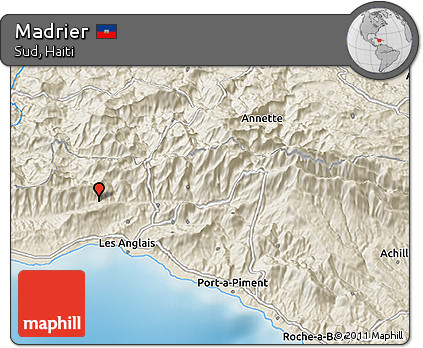 Shaded Relief 3D Map of Madrier