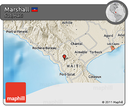 Shaded Relief 3D Map of Marshall