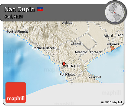 Shaded Relief 3D Map of Nan Dupin