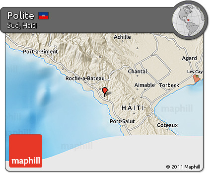Shaded Relief 3D Map of Polite