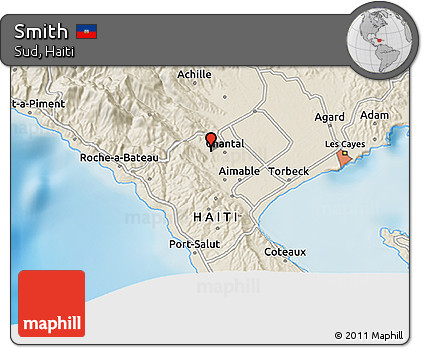 Shaded Relief 3D Map of Smith