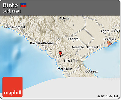 Shaded Relief 3D Map of Binto
