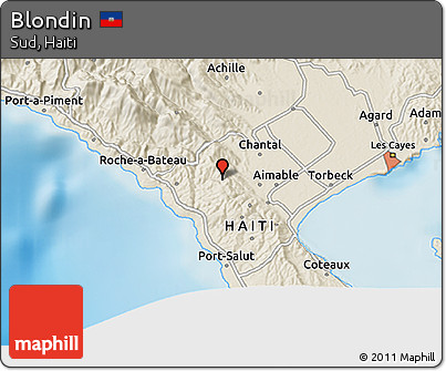 Shaded Relief 3D Map of Blondin