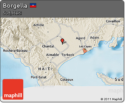 Shaded Relief 3D Map of Borgella
