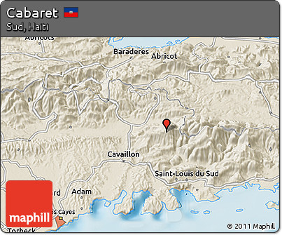 Shaded Relief 3D Map of Cabaret