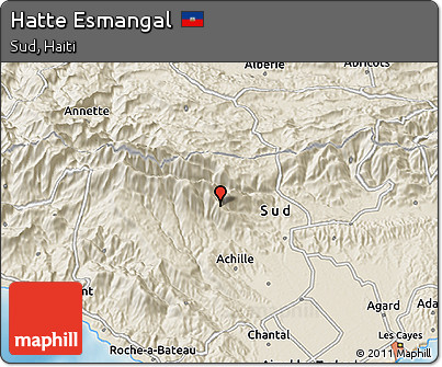 Shaded Relief 3D Map of Hatte Esmangal