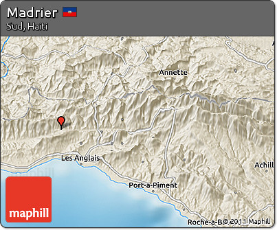 Shaded Relief 3D Map of Madrier