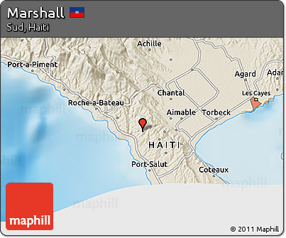 Shaded Relief 3D Map of Marshall