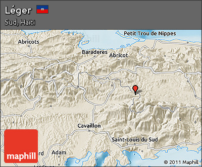 Shaded Relief 3D Map of Léger