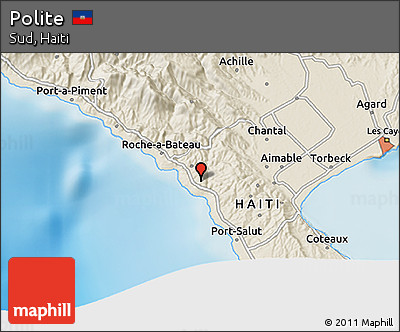 Shaded Relief 3D Map of Polite