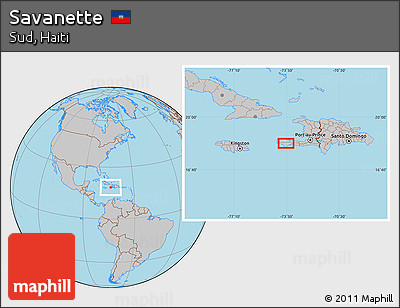 Gray Location Map of Savanette