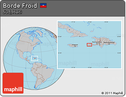 Gray Location Map of Borde Froid
