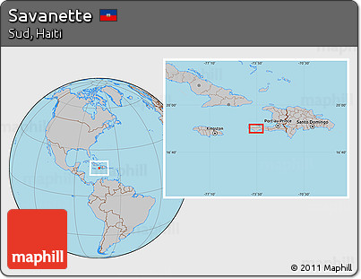 Gray Location Map of Savanette