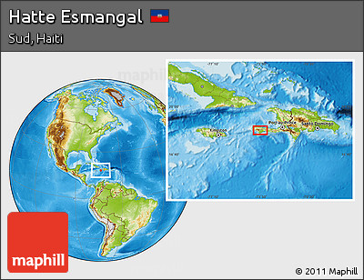 Physical Location Map of Hatte Esmangal