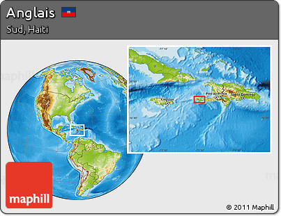 Physical Location Map of Anglais