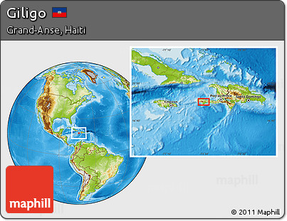 Physical Location Map of Giligo