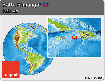 Physical Location Map of Hatte Esmangal