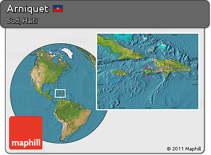 Satellite Location Map of Arniquet