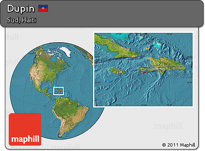 Satellite Location Map of Dupin