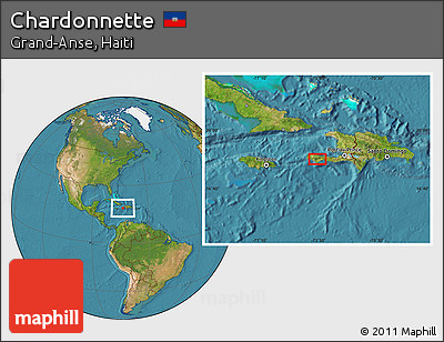 Satellite Location Map of Chardonnette