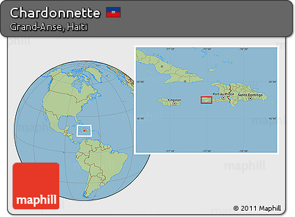 Savanna Style Location Map of Chardonnette