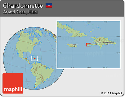 Savanna Style Location Map of Chardonnette