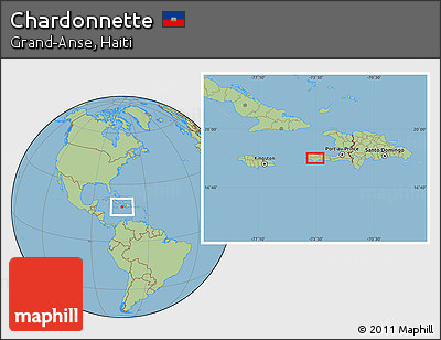 Savanna Style Location Map of Chardonnette