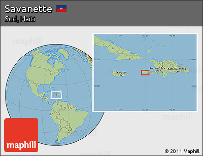 Savanna Style Location Map of Savanette