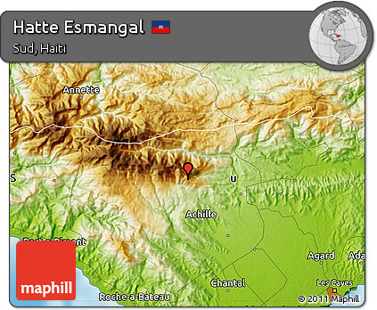 Physical Map of Hatte Esmangal