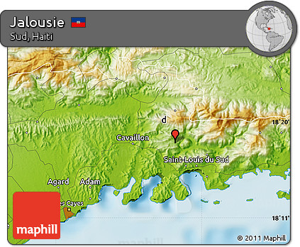Physical Map of Jalousie
