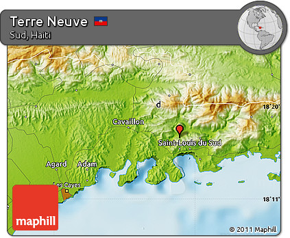 Physical Map of Terre Neuve