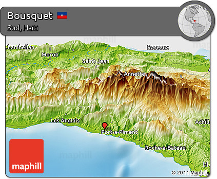 Physical Panoramic Map of Bousquet