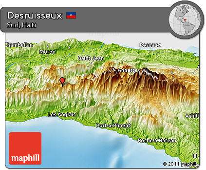 Physical Panoramic Map of Desruisseux