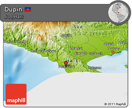 Physical Panoramic Map of Dupin