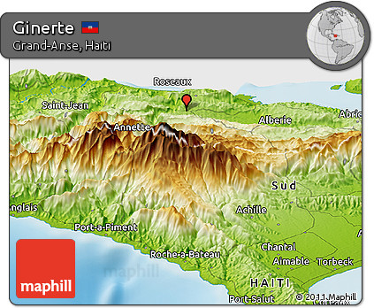 Physical Panoramic Map of Ginerte