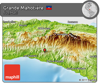 Physical Panoramic Map of Grande Mahotière