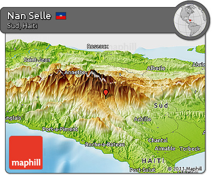 Physical Panoramic Map of Nan Selle