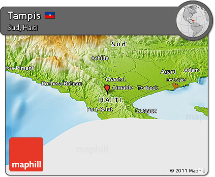 Physical Panoramic Map of Tampis