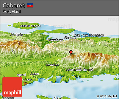 Physical Panoramic Map of Cabaret