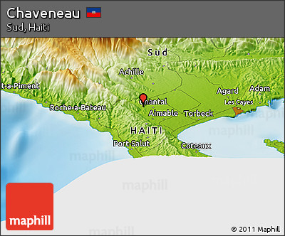Physical Panoramic Map of Chaveneau