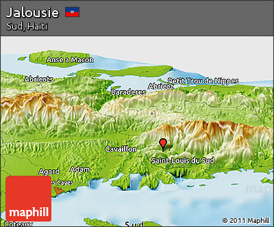 Physical Panoramic Map of Jalousie