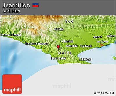 Physical Panoramic Map of Jeantillon