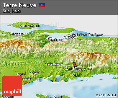 Physical Panoramic Map of Terre Neuve