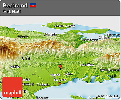 Physical Panoramic Map of Bertrand