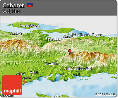 Physical Panoramic Map of Cabaret