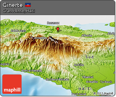 Physical Panoramic Map of Ginerte