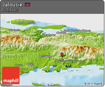 Physical Panoramic Map of Jalousie